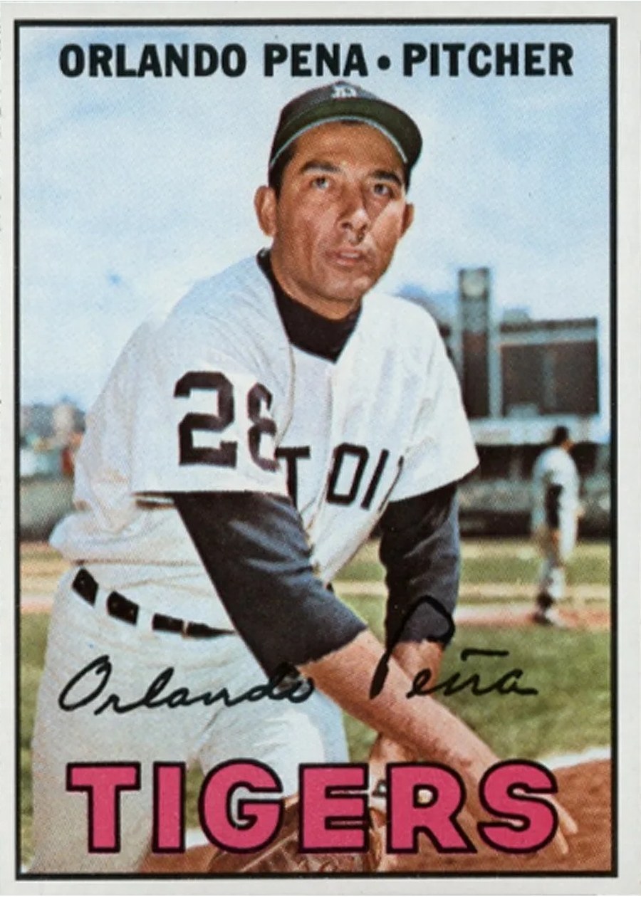 1967 Topps #449 Orlando Pena, Detroit Tigers