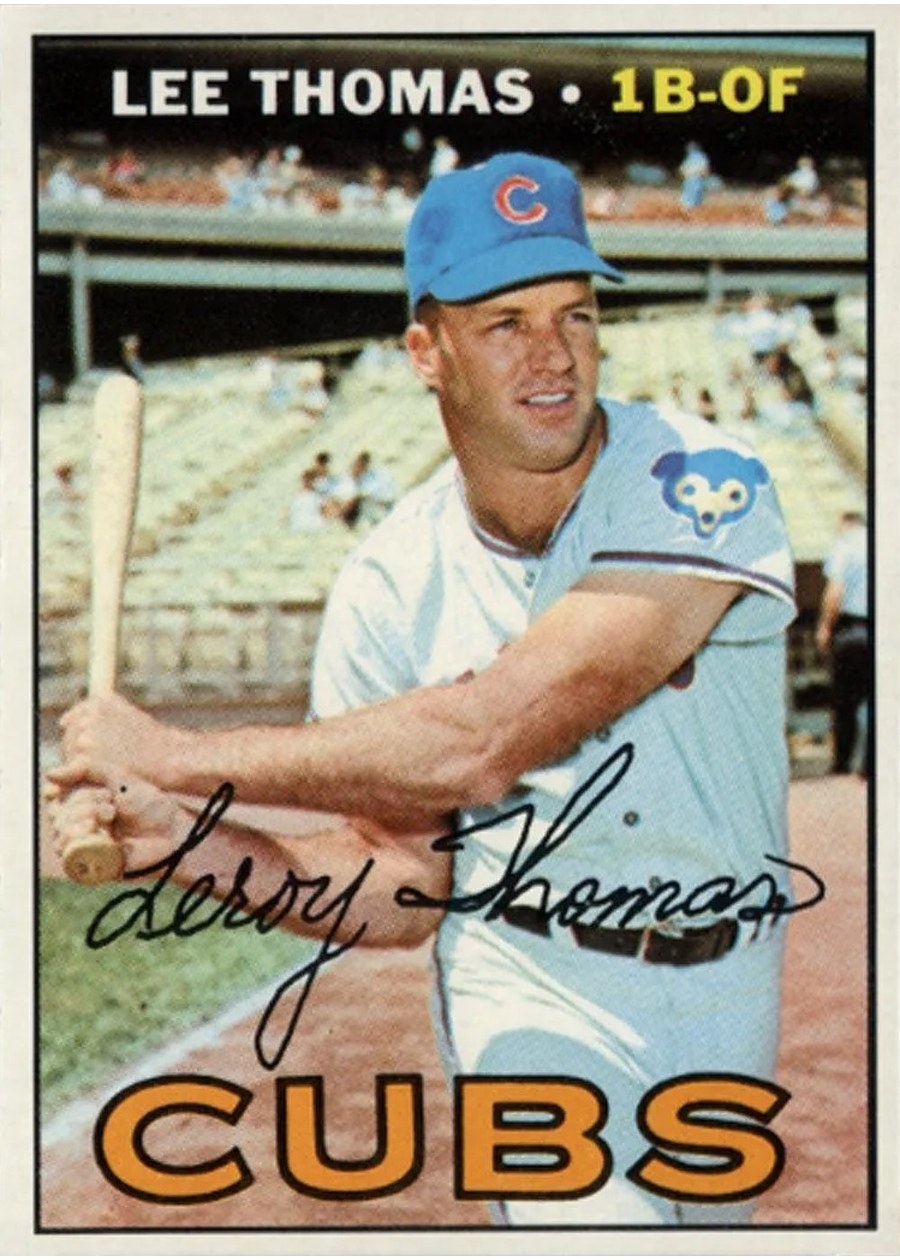 1967 Topps #458 Lee Thomas, Chicago Cubs