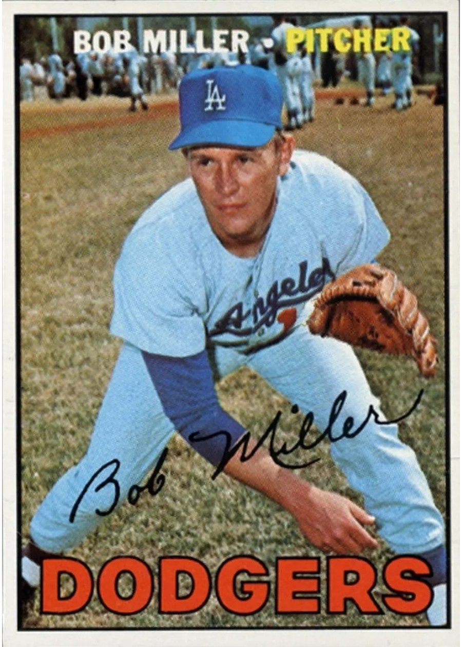 1967 Topps #461 Bob Miller, Los Angeles Dodgers