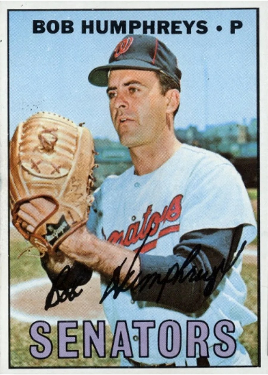 1967 Topps #478 Bob Humphreys, Washington Senators