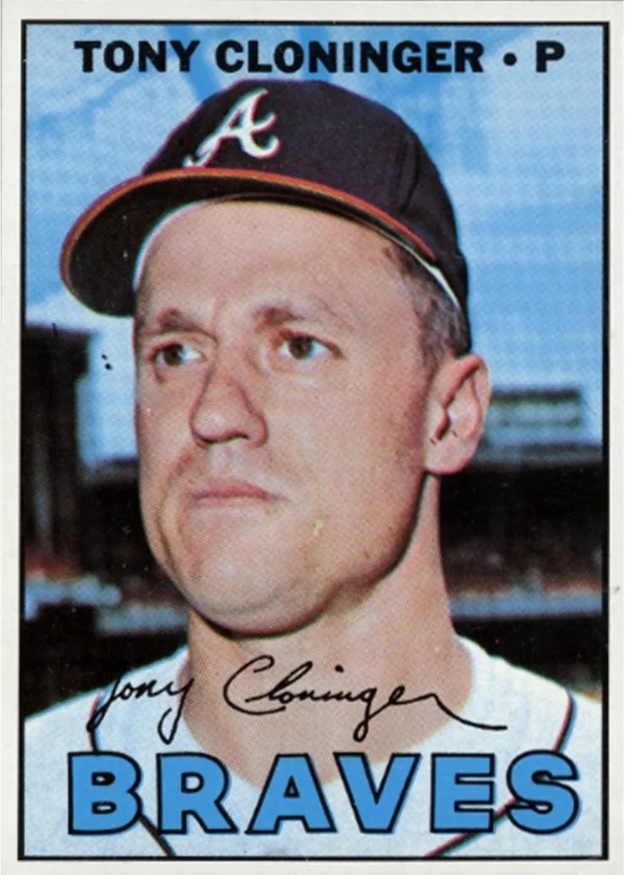 1967 Topps #490 Tony Cloninger, Atlanta Braves