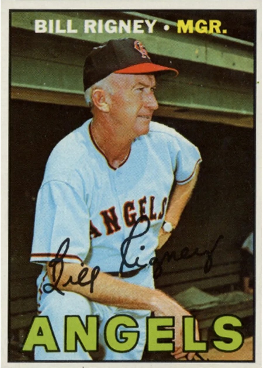 1967 Topps #494 Bill Rigney, California Angels