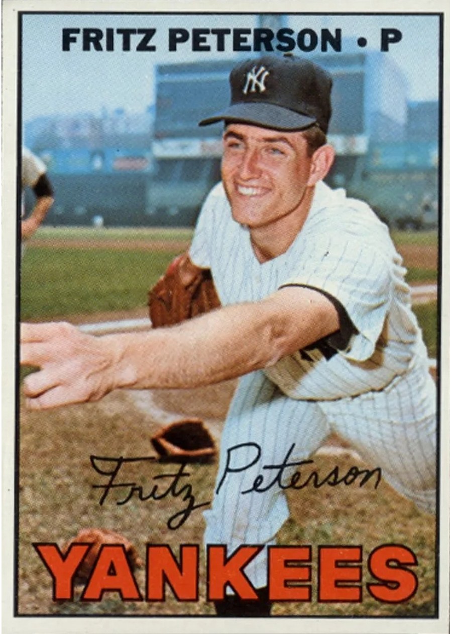 1967 Topps #495 Fritz Peterson, New York Yankees