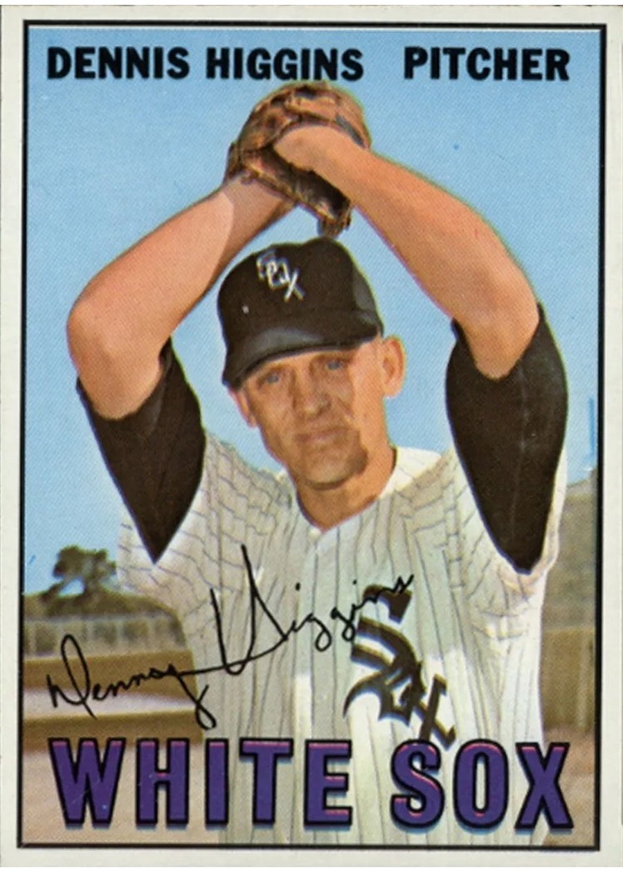 1967 Topps #52 Dennis Higgins, Chicago White Sox