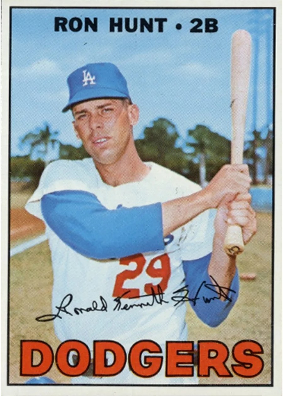 1967 Topps #525 Ron Hunt, Los Angeles Dodgers