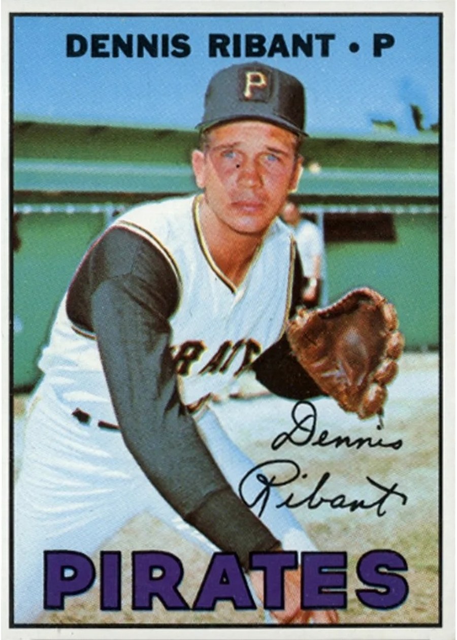 1967 Topps #527 Dennis Ribant, Pittsburgh Pirates