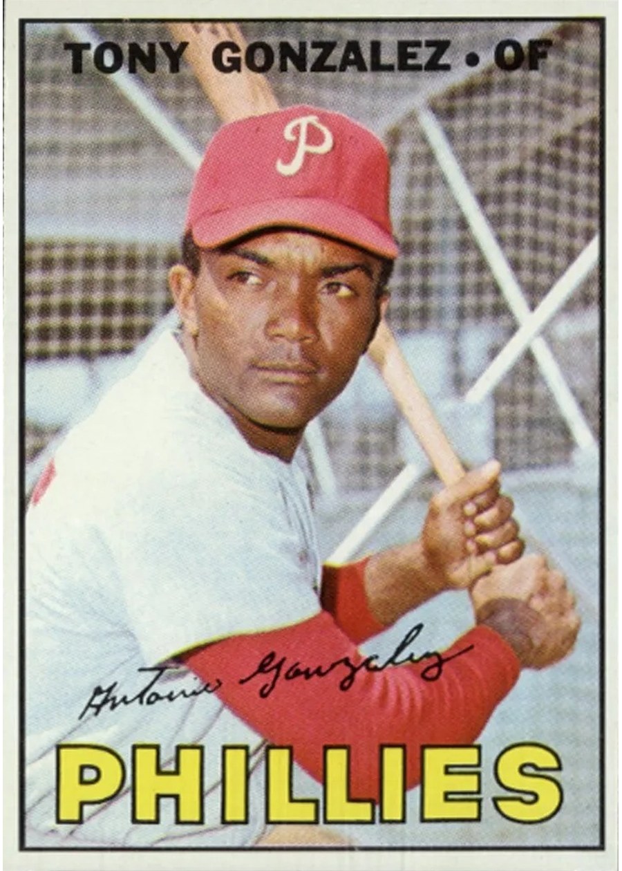 1967 Topps #548 Tony Gonzalez, Philadelphia Phillies