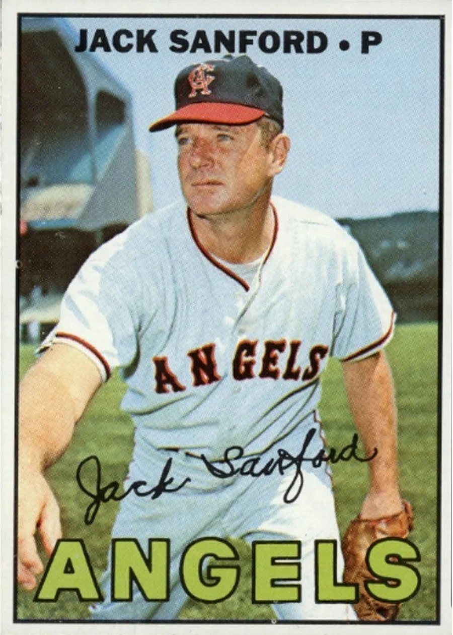 1967 Topps #549 Jack Sanford, California Angels
