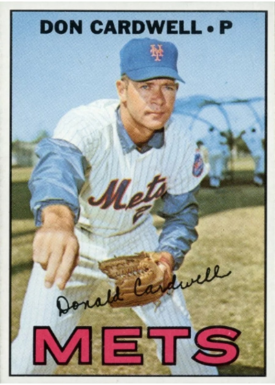 1967 Topps #555 Don Cardwell, New York Mets