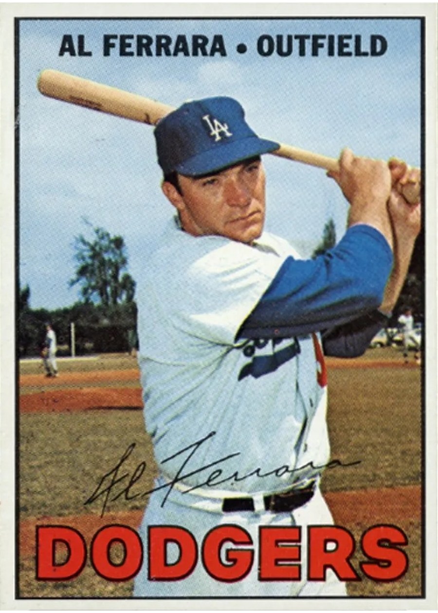 1967 Topps #557 Al Ferrara, Los Angeles Dodgers