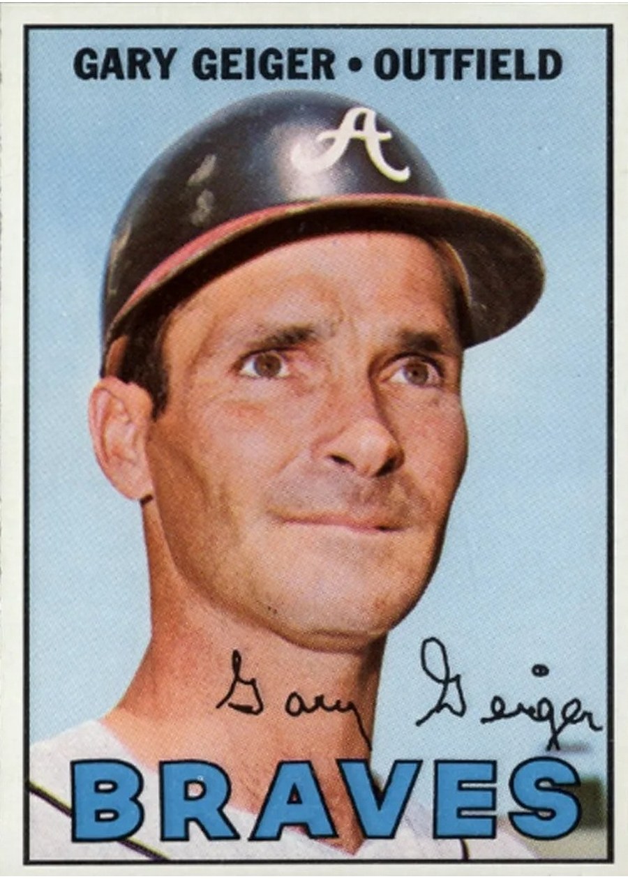 1967 Topps #566 Gary Geiger, Atlanta Braves