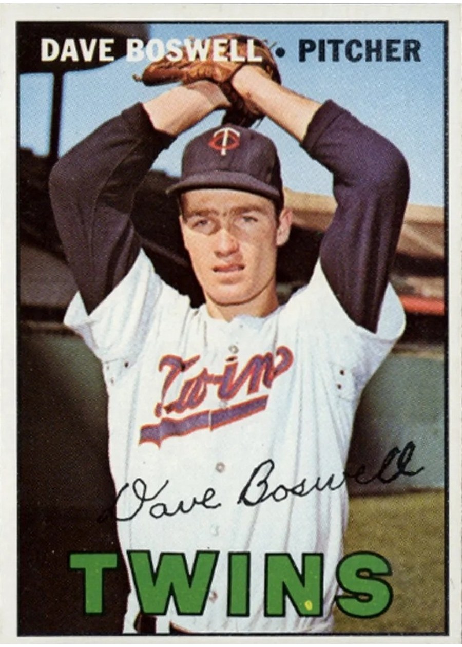 1967 Topps #575 Dave Boswell, Minnesota Twins