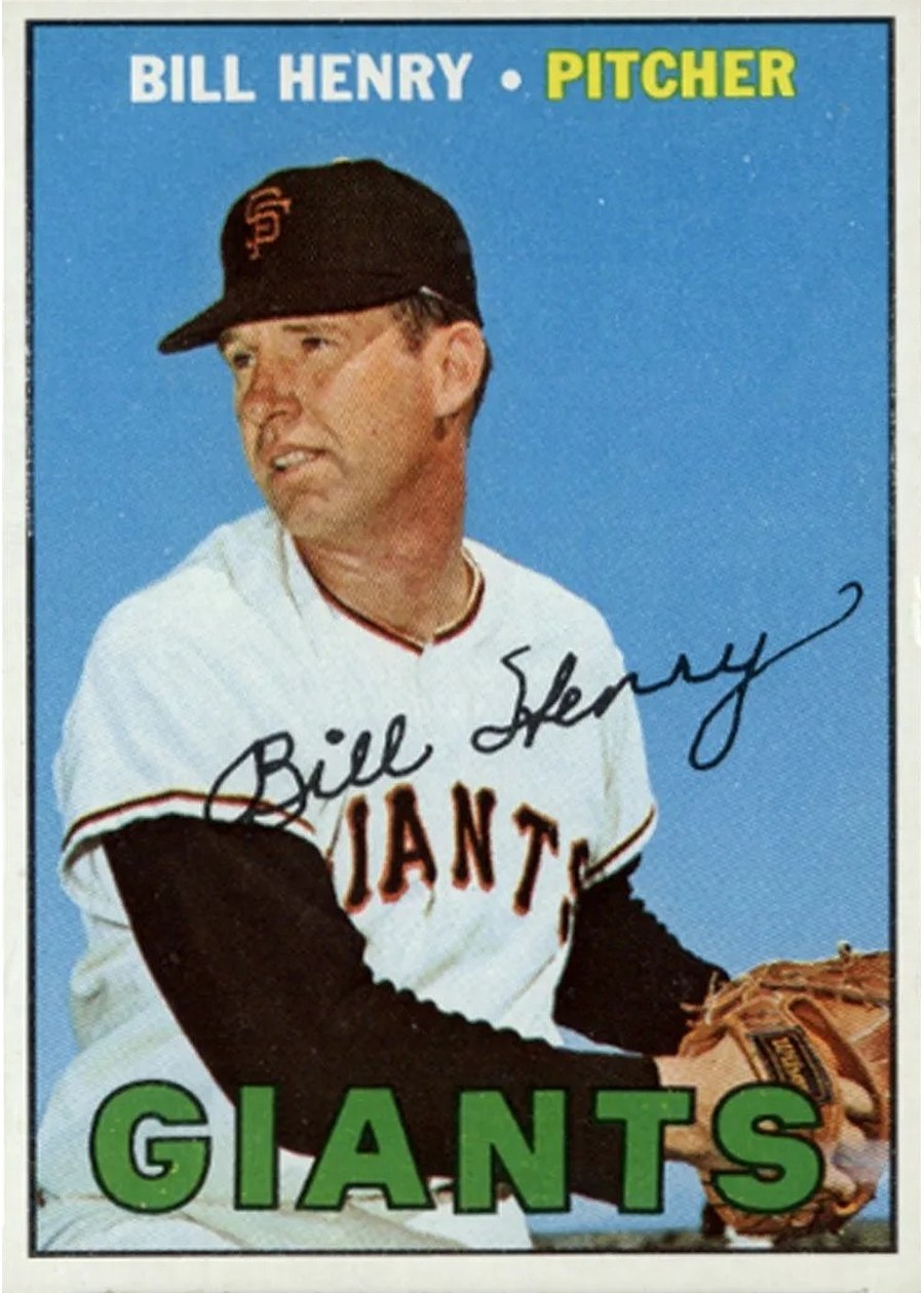 1967 Topps #579 Bill Henry, San Francisco Giants