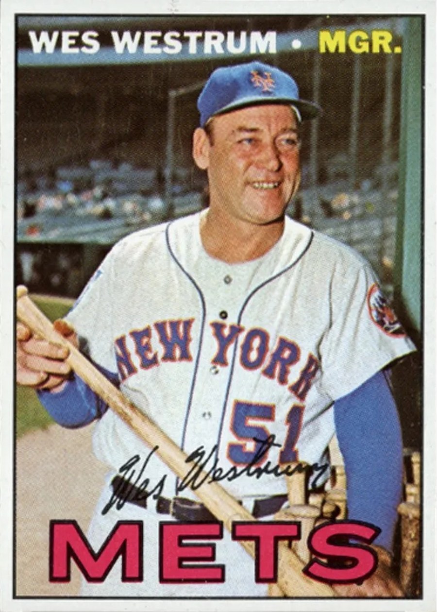 1967 Topps #593 Wes Westrum, New York Mets