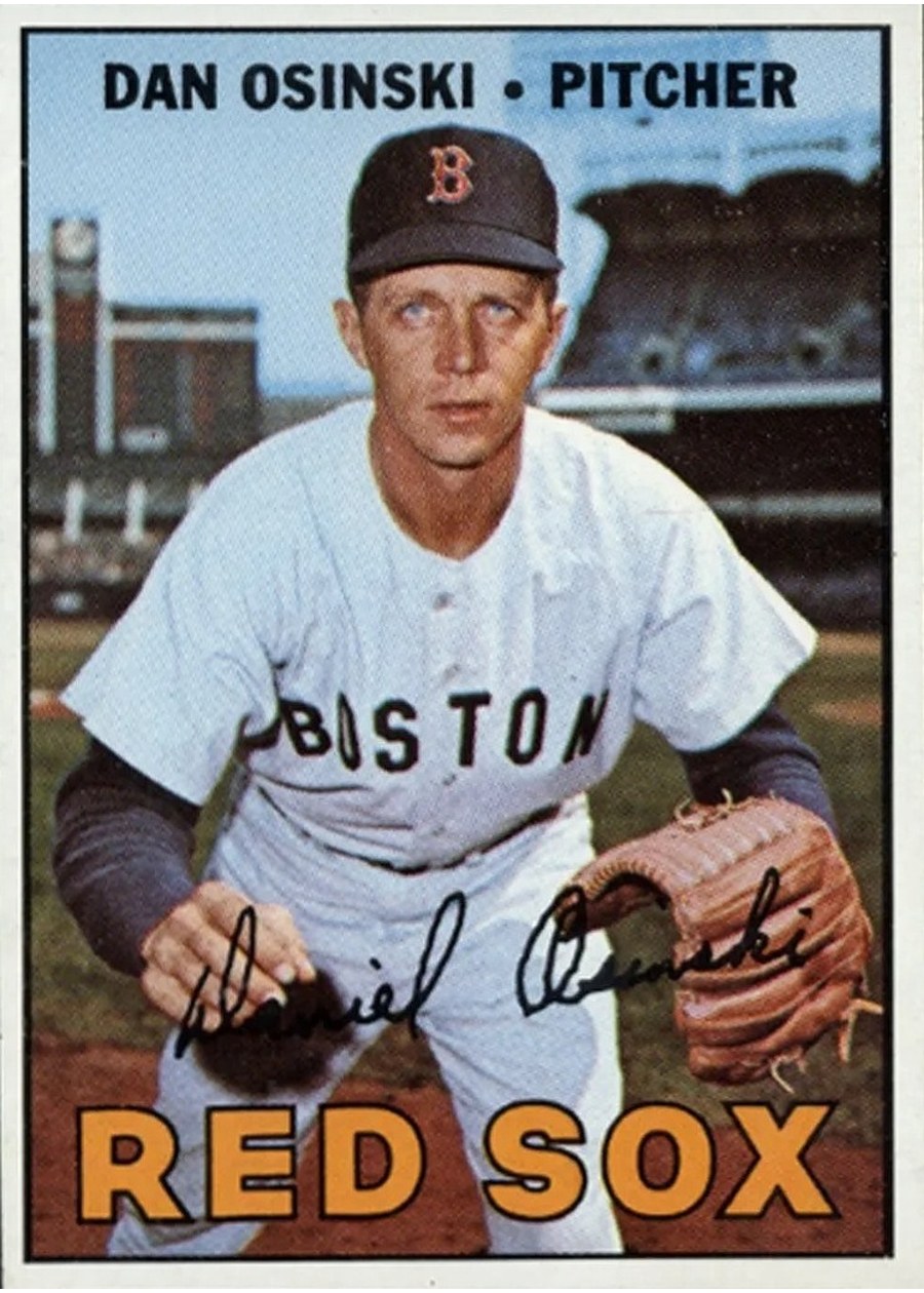 1967 Topps #594 Dan Osinski, Boston Red Sox