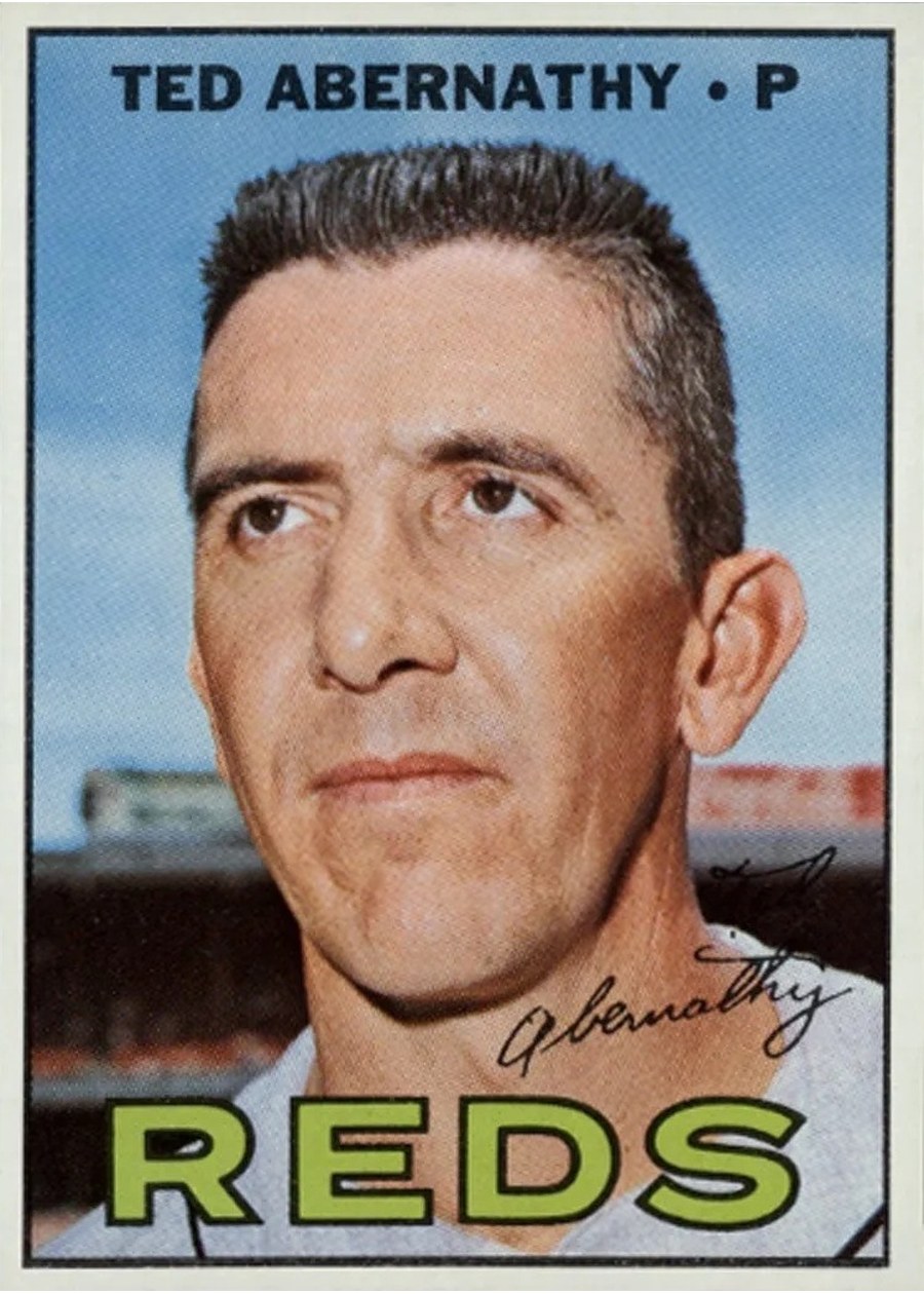 1967 Topps #597 Ted Abernathy, Cincinnati Reds