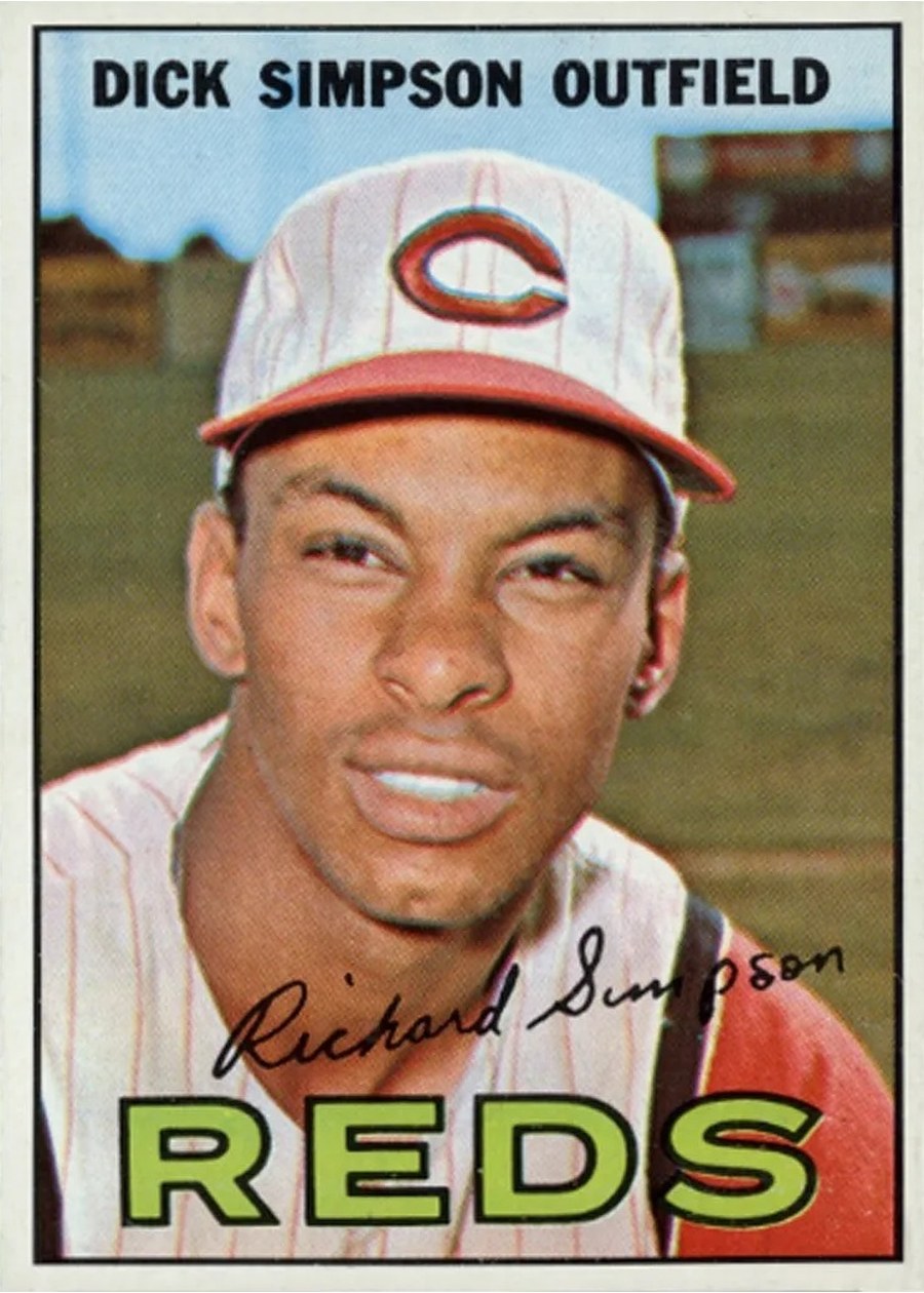 1967 Topps #6 Dick Simpson, Cincinnati Reds