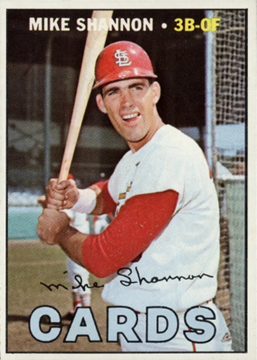 1967 Topps #605 Mike Shannon, St. Louis Cardinals