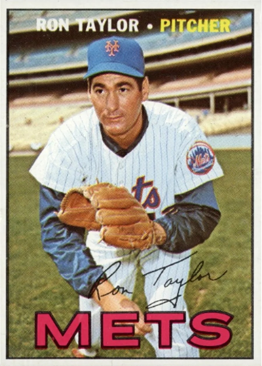 1967 Topps #606 Ron Taylor, New York Mets