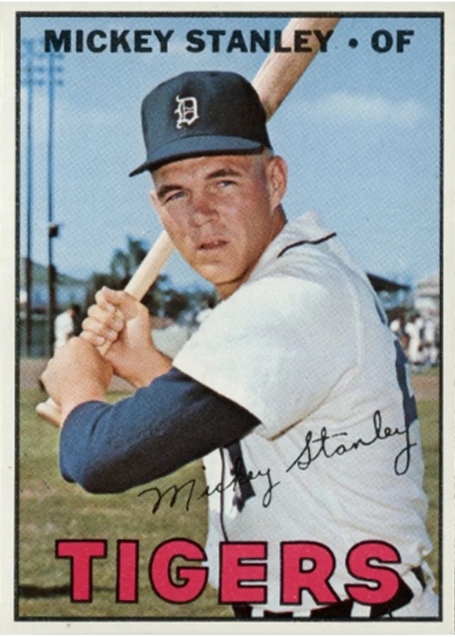 1967 Topps #607 Mickey Stanley, Detroit Tigers