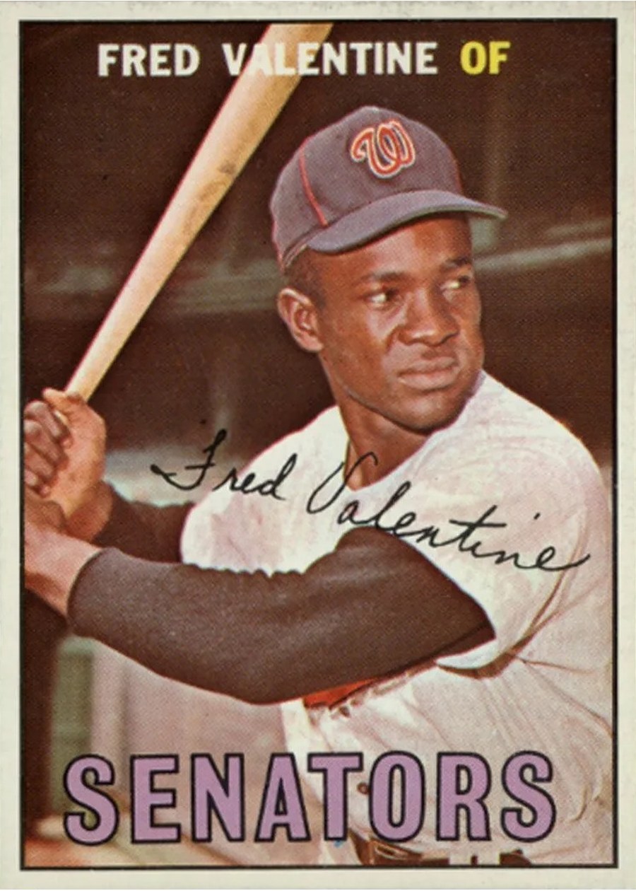 1967 Topps #64 Fred Valentine, Washington Senators