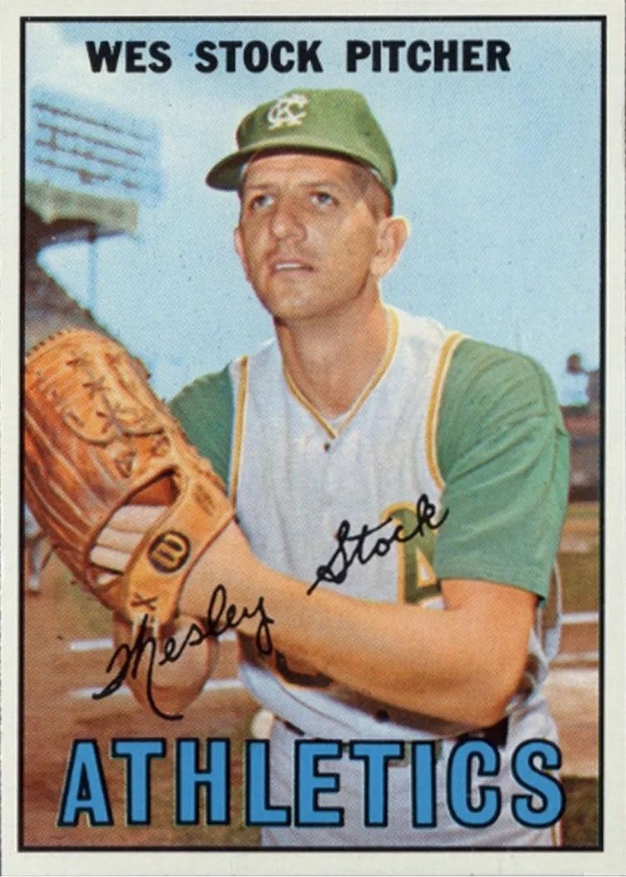 1967 Topps #74 Wes Stock, Kansas City Athletics