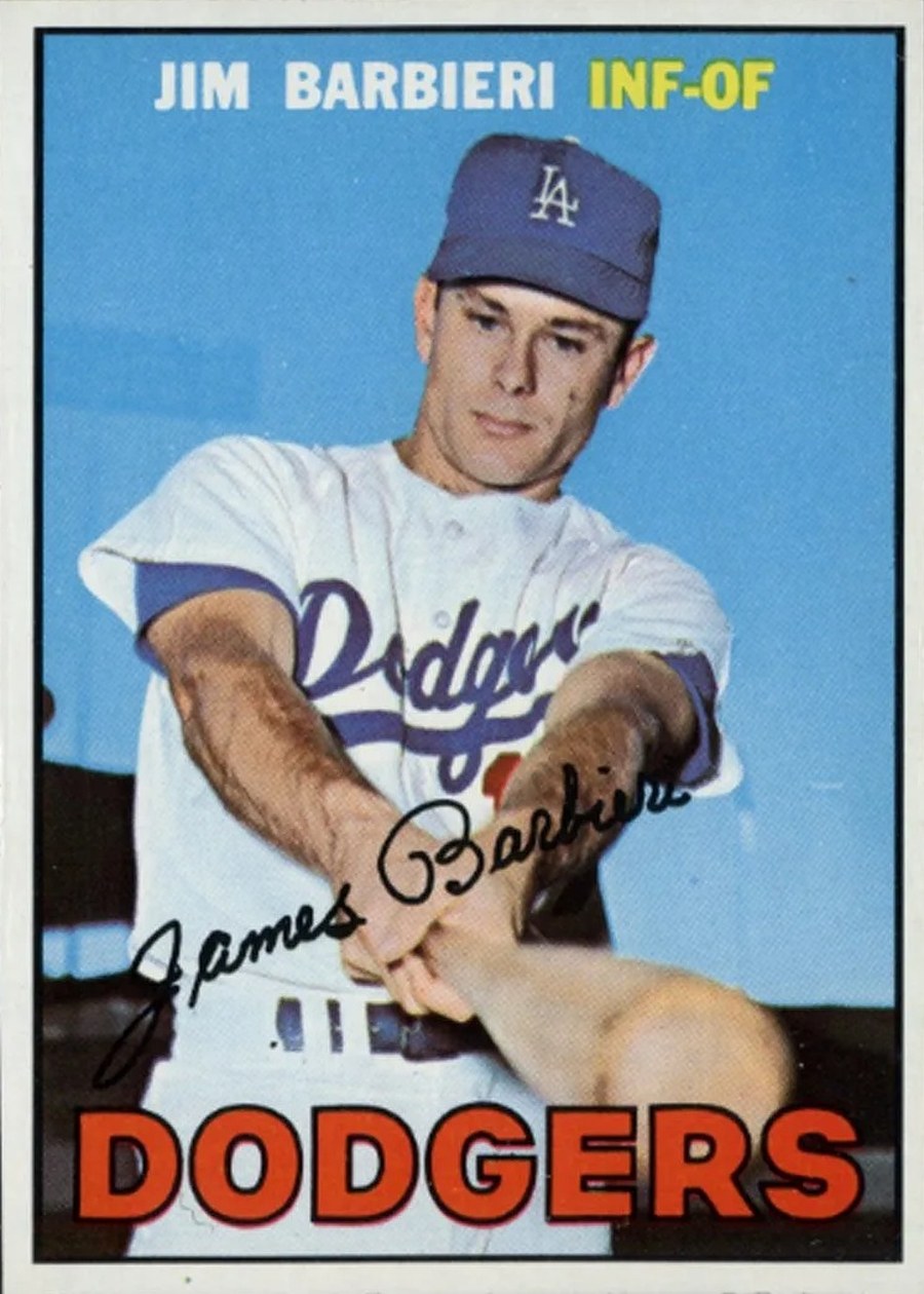 1967 Topps #76 Jim Barbieri, Los Angeles Dodgers