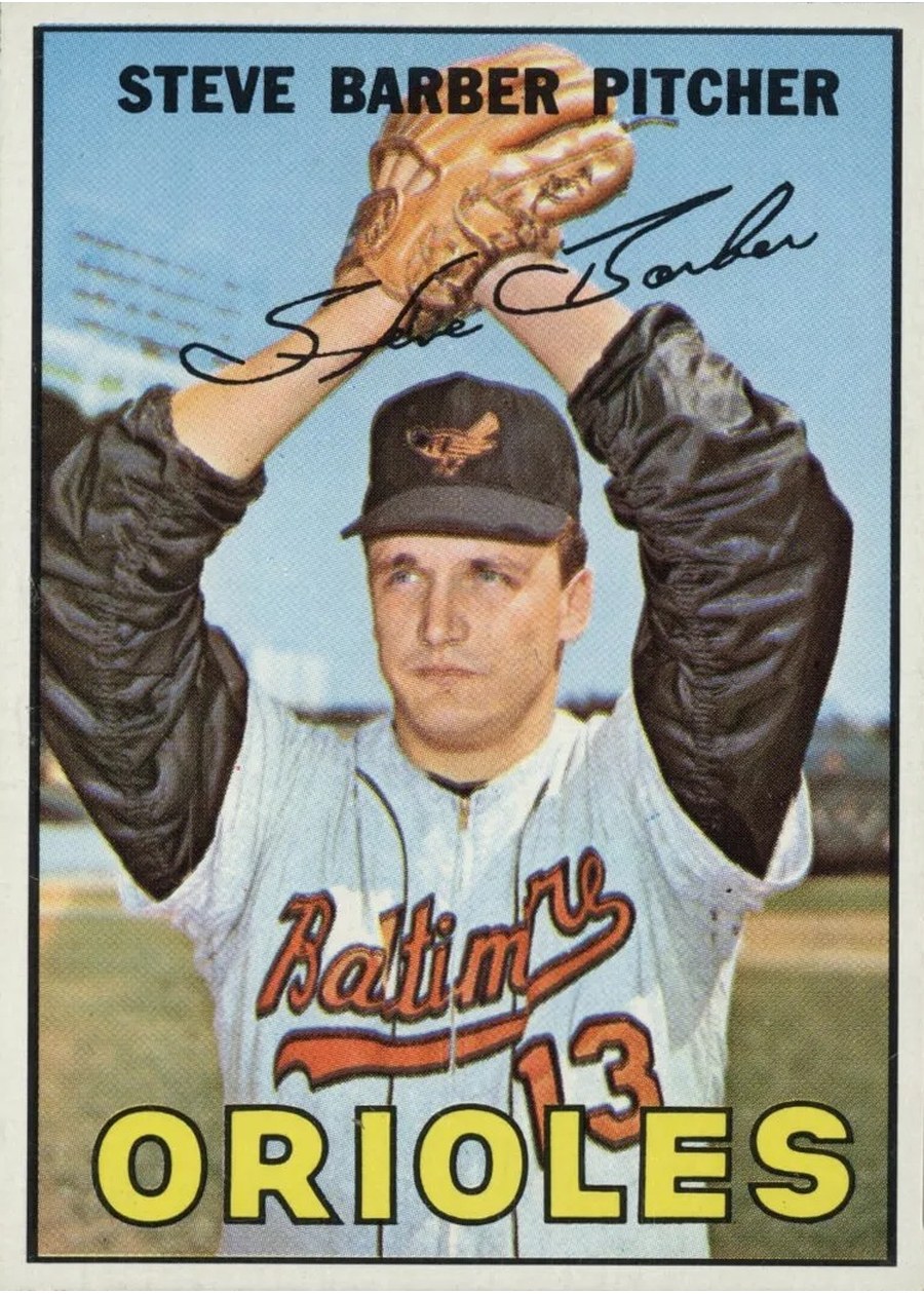 1967 Topps #82 Steve Barber, Baltimore Orioles