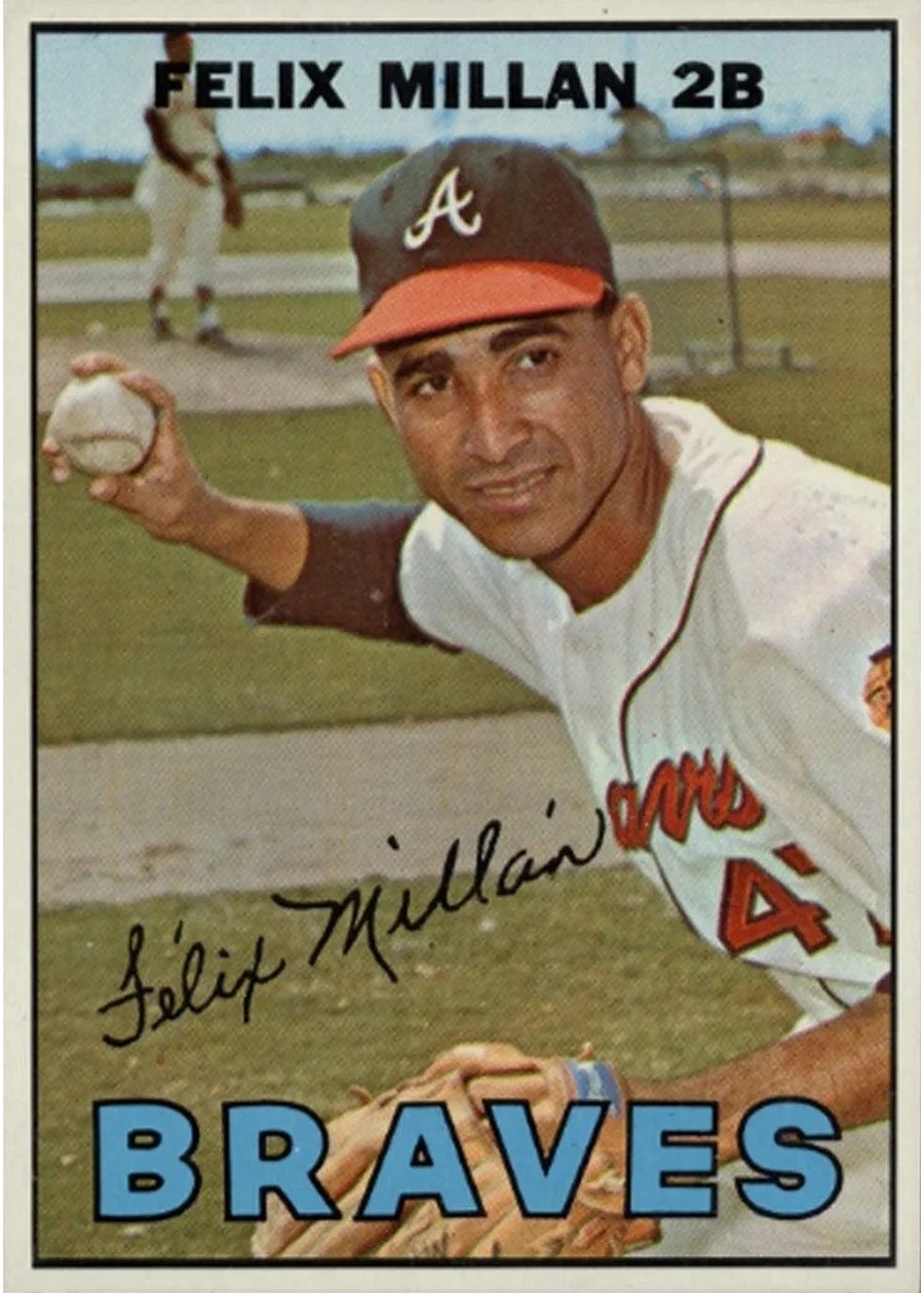 1967 Topps #89 Felix Millan, Atlanta Braves