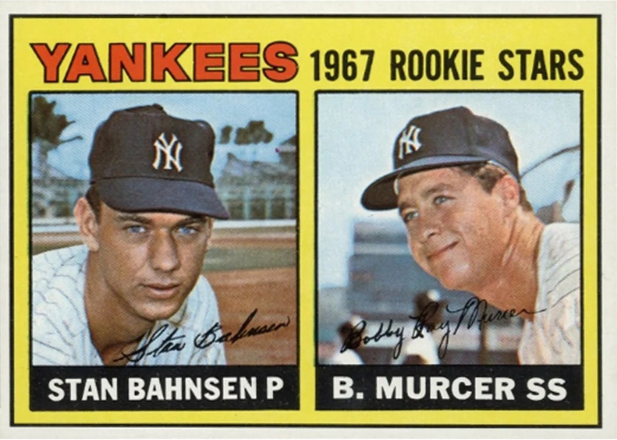 1967 Topps #93 Yankees 1967 Rookie Stars, New York Yankees