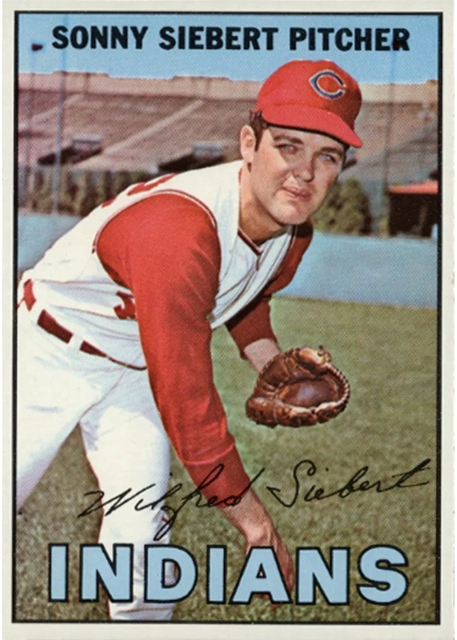 1967 Topps #95 Sonny Siebert, Cleveland Indians