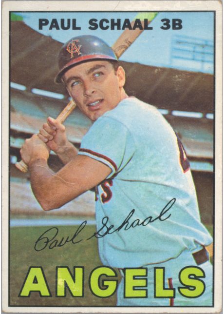 1967 Topps #58 Paul Schaal - 58b - Bat Green Above Name