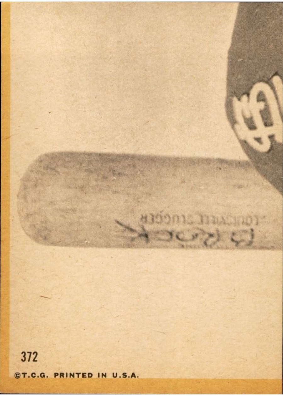 1968 Topps #372 Lou Brock card back
