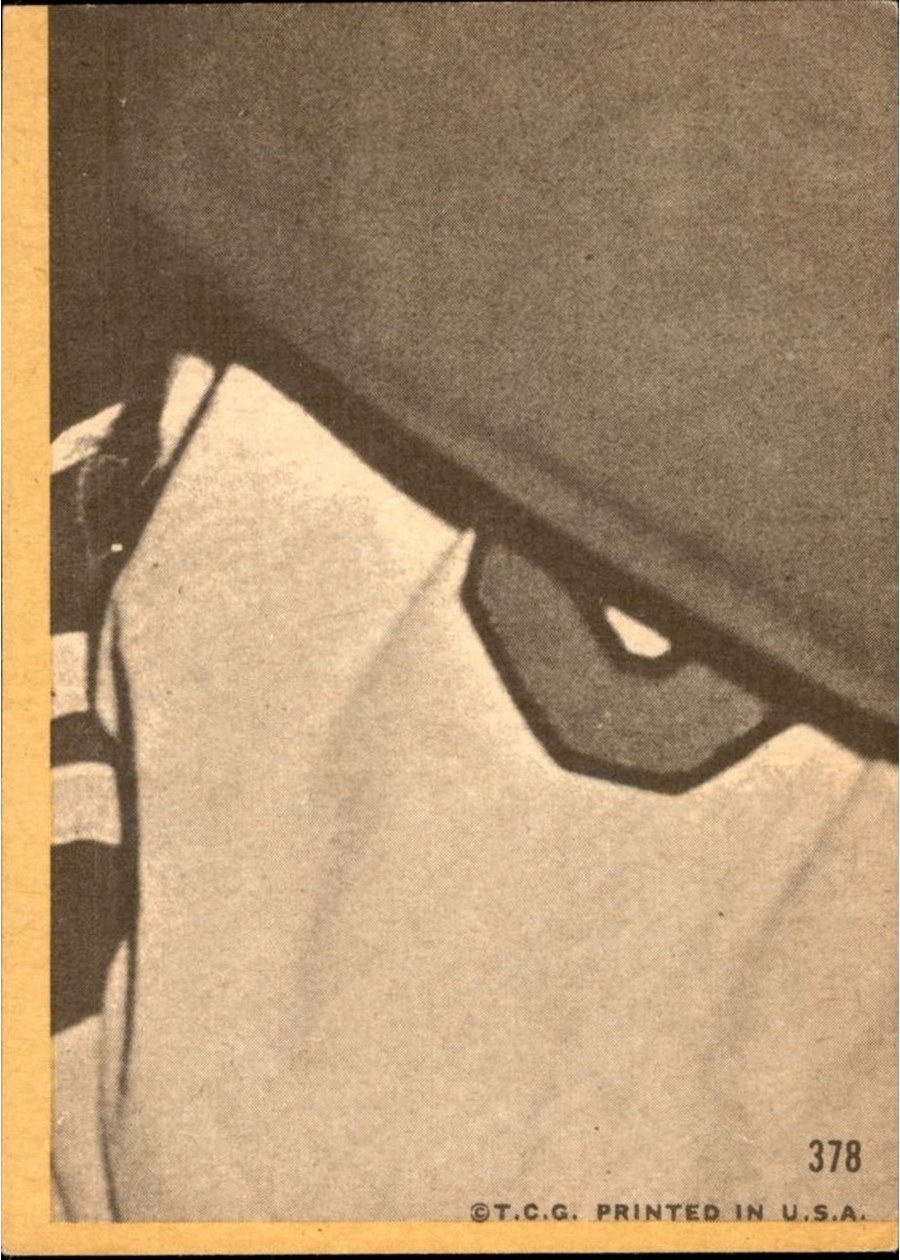 1968 Topps #378 Bob Gibson card back