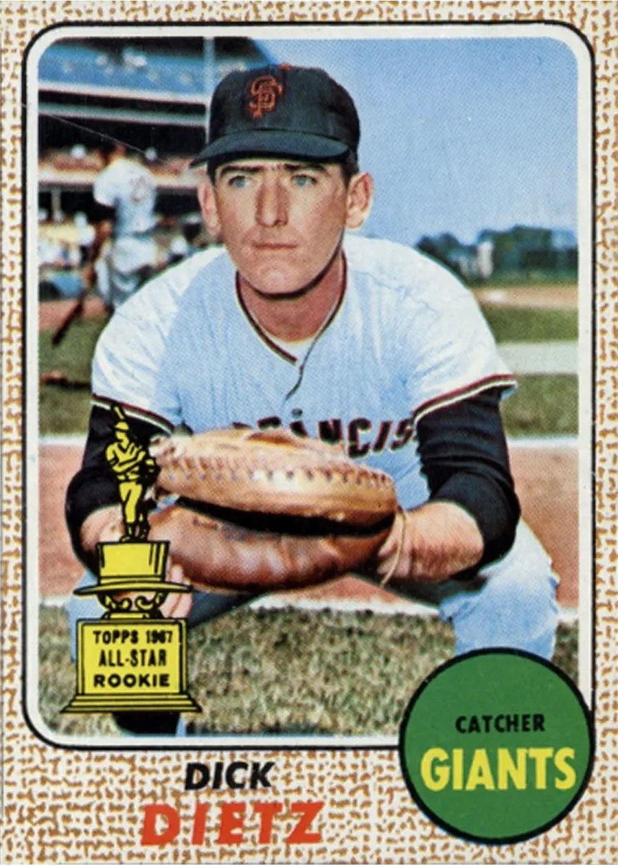 1968 Topps #104 Dick Dietz, San Francisco Giants