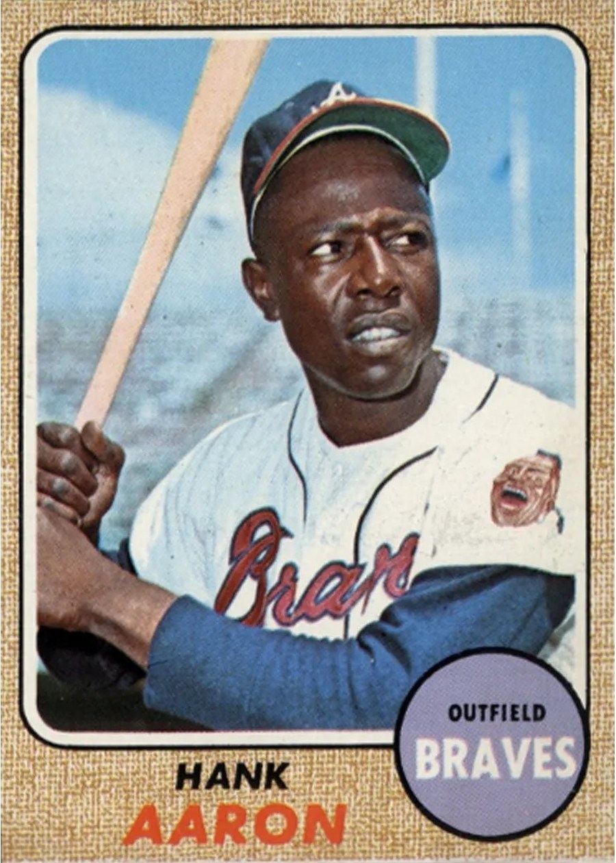 1968 Topps #110 Hank Aaron, Atlanta Braves