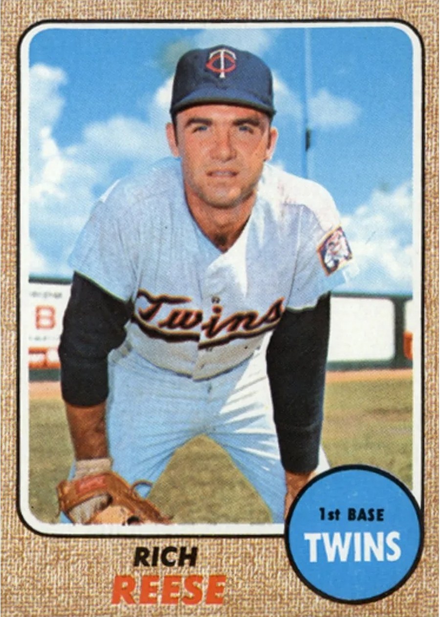 1968 Topps #111 Rich Reese, Minnesota Twins