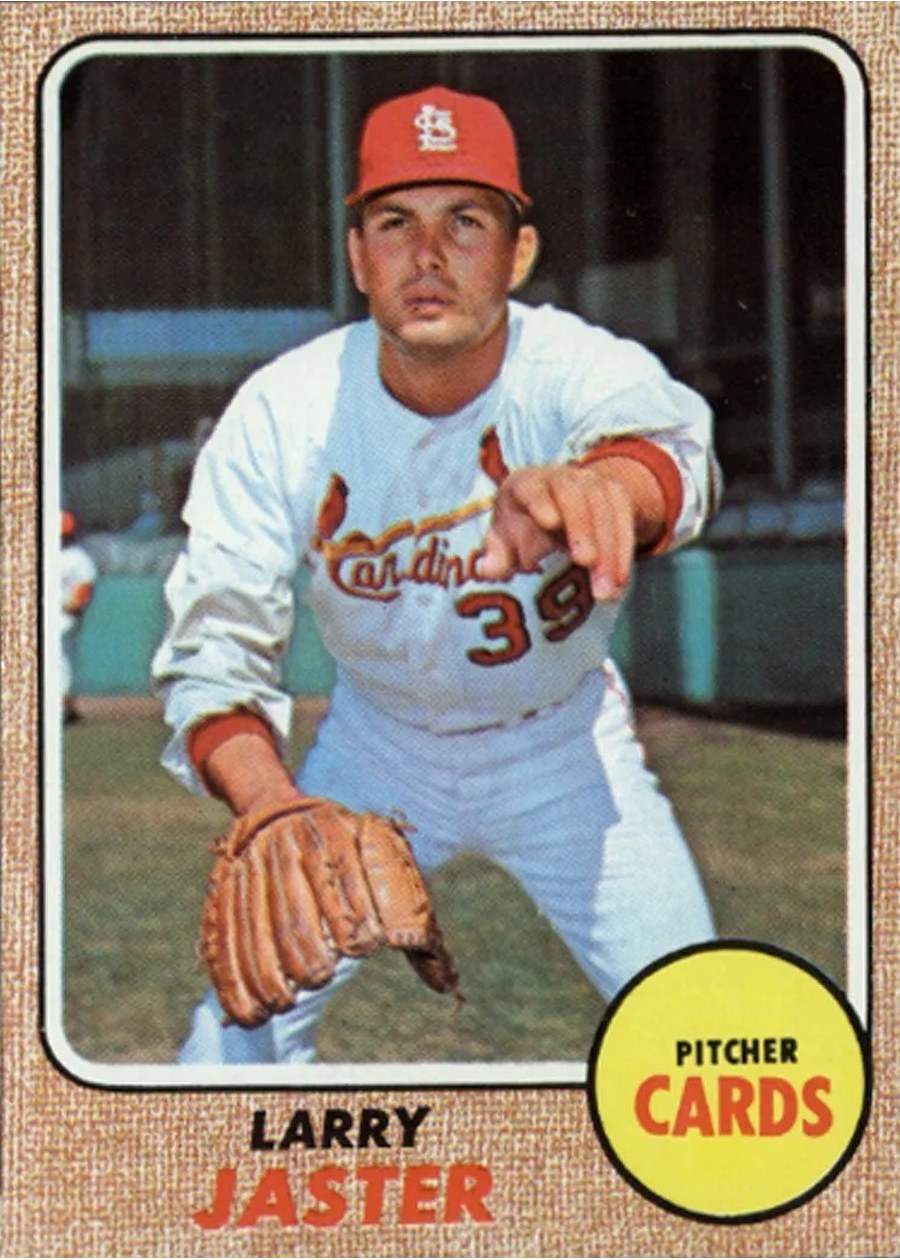 1968 Topps #117 Larry Jaster, St. Louis Cardinals