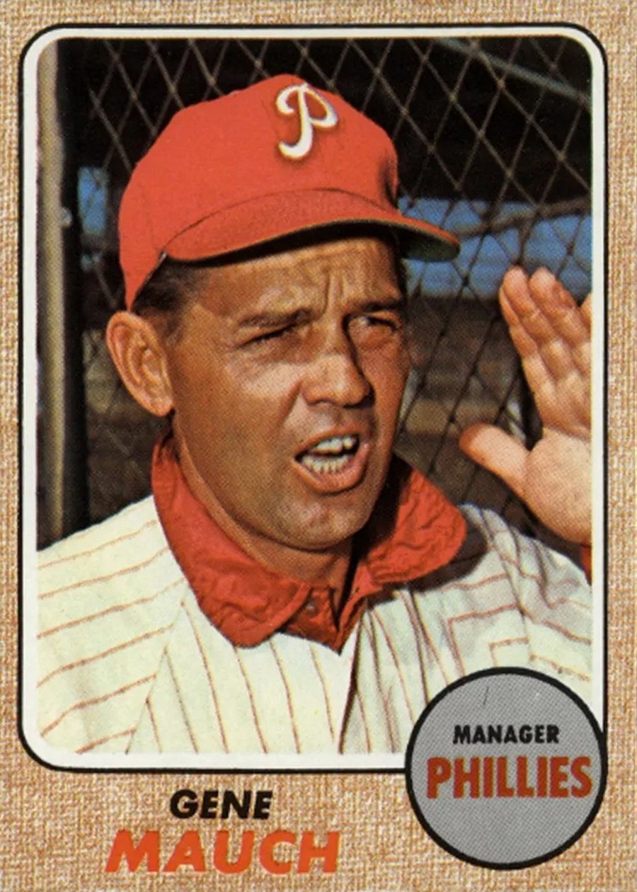 1968 Topps #122 Gene Mauch, Philadelphia Phillies