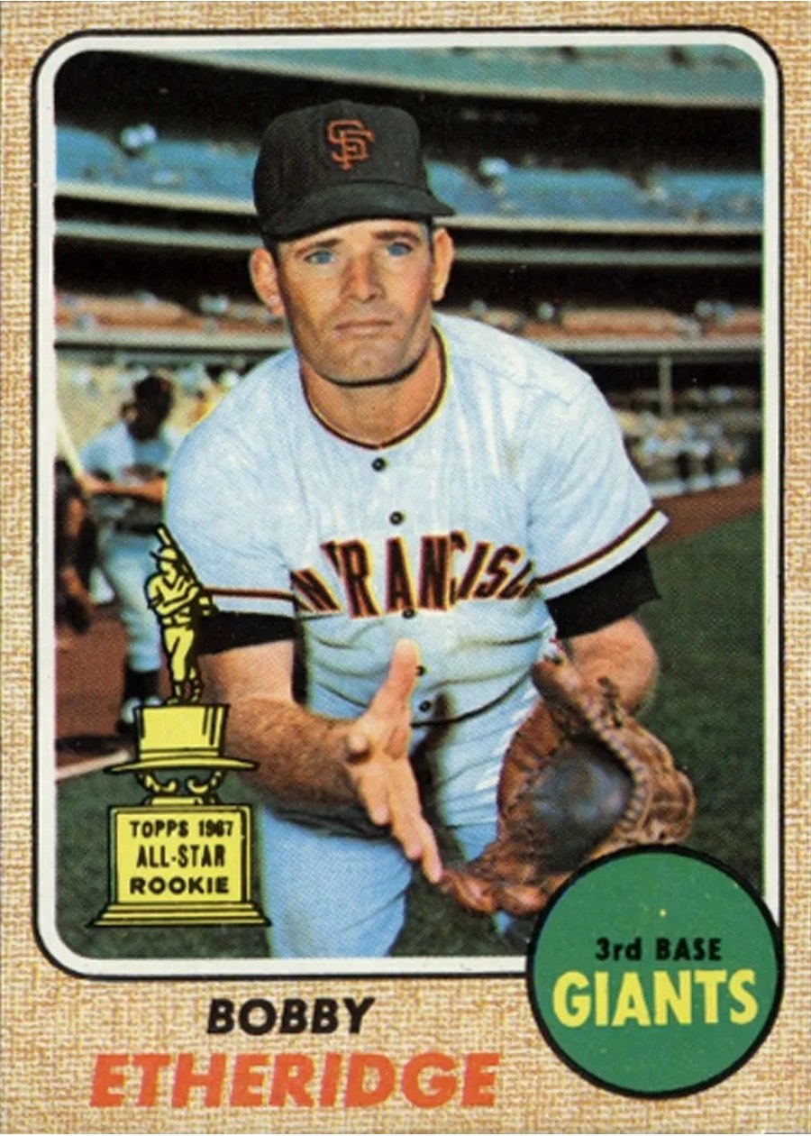 1968 Topps #126 Bobby Etheridge, San Francisco Giants