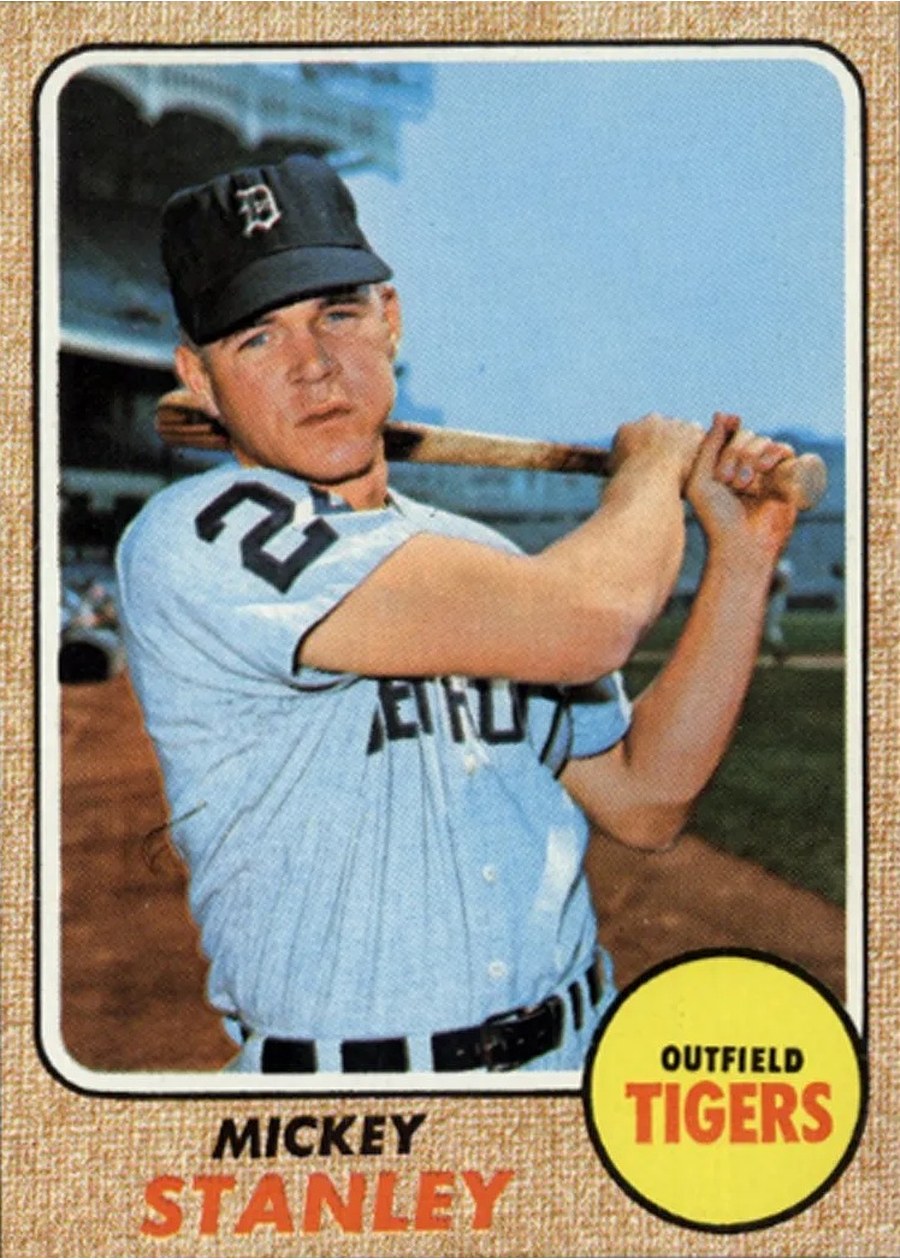 1968 Topps #129 Mickey Stanley, Detroit Tigers