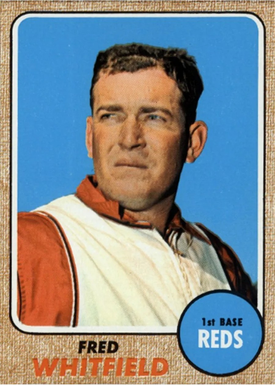 1968 Topps #133 Fred Whitfield, Cincinnati Reds