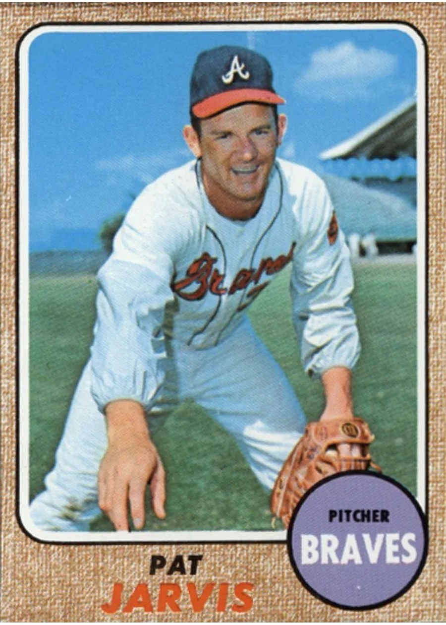 1968 Topps #134 Pat Jarvis, Atlanta Braves