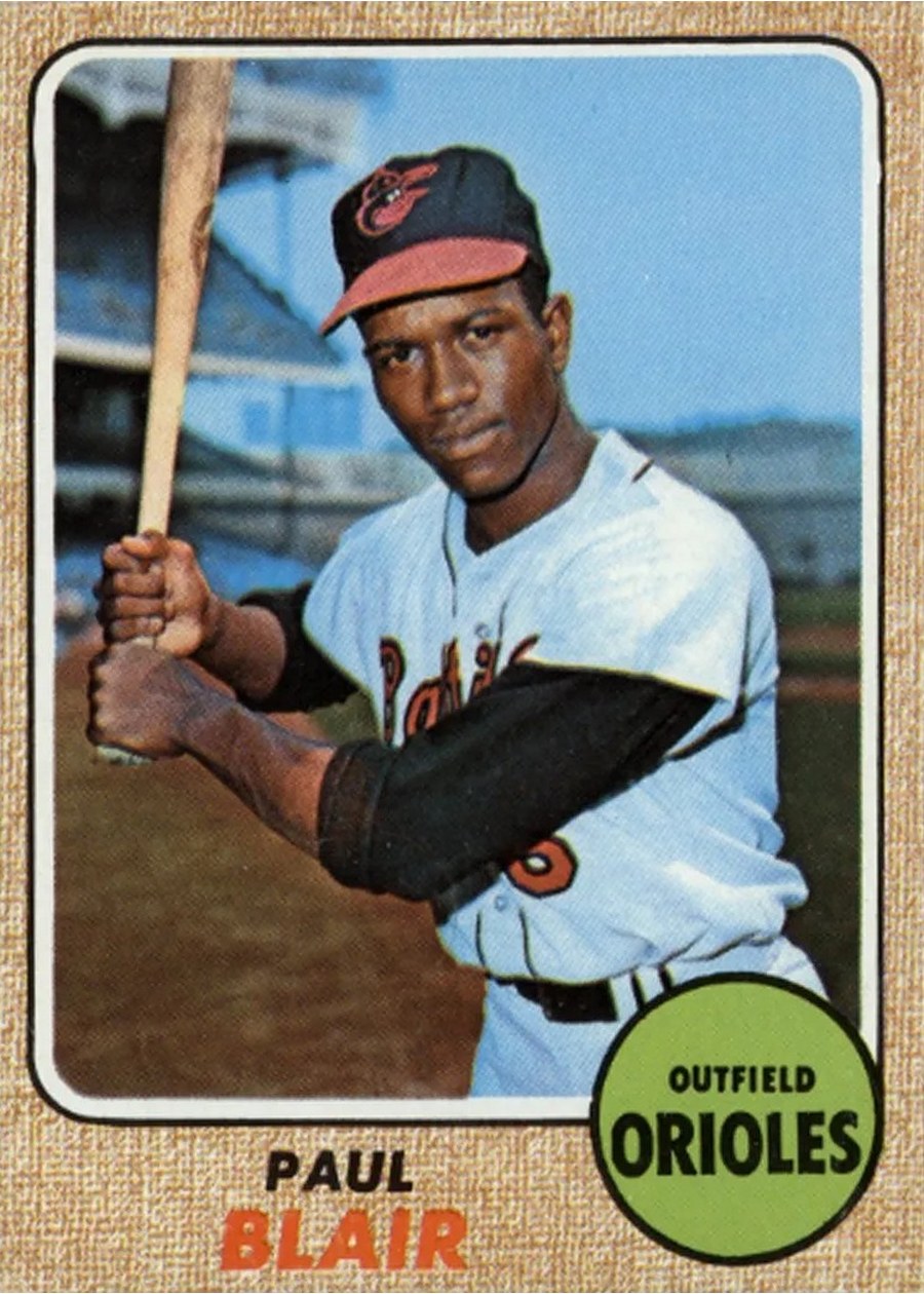 1968 Topps #135 Paul Blair, Baltimore Orioles