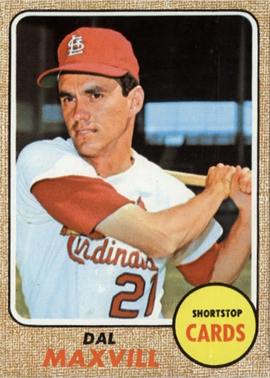 1968 Topps #141 Dal Maxvill, St. Louis Cardinals