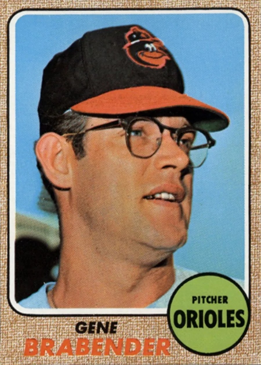 1968 Topps #163 Gene Brabender, Baltimore Orioles
