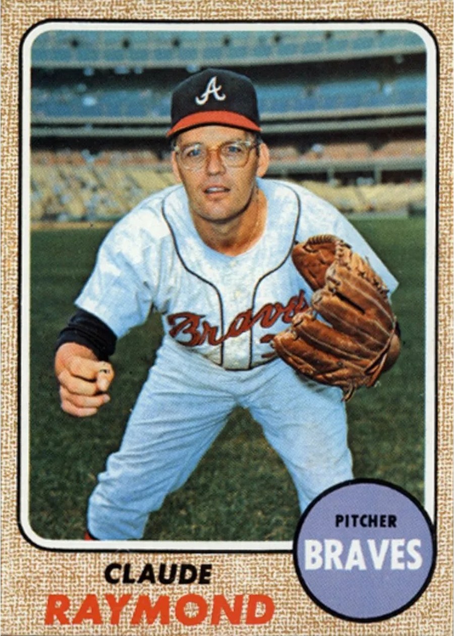 1968 Topps #166 Claude Raymond, Atlanta Braves