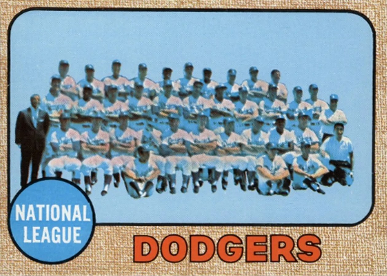 1968 Topps #168 Los Angeles Dodgers