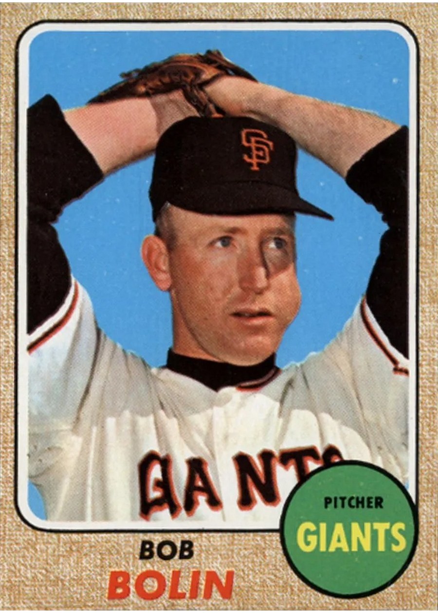 1968 Topps #169 Bob Bolin, San Francisco Giants
