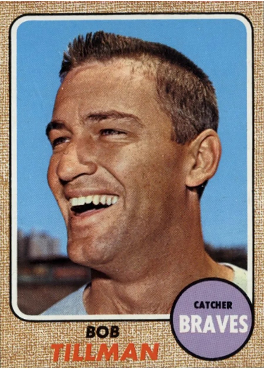 1968 Topps #174 Bob Tillman, Atlanta Braves